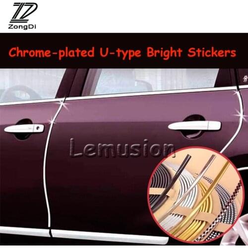 ZD 3M DIY Car Interior Mouldings Chrome Strip For Volvo Renault Opel Nissan Volkswagen VW Polo Passat B6 B5 B7 Golf 4 5 7 6 Mk4
