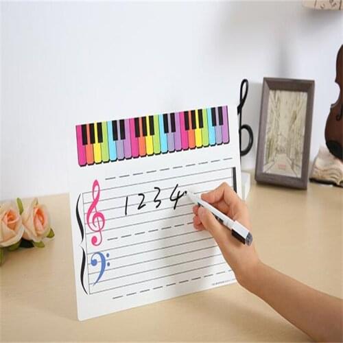 Newest!!! Double-Sided Piano Note Card Creative Music Board Music Tutorial Can Be Repeated Graffiti Card
