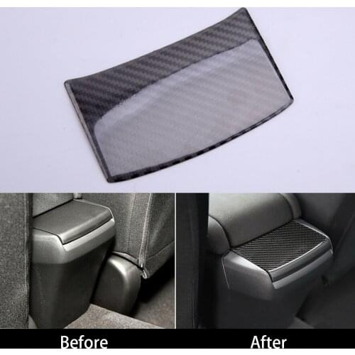 Carbon Fiber Rear Storage Box Panel Cover Trim Fit for Honda Civic 10th 2016 2017 2018 2019