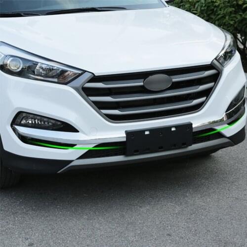 Front Bumper Fog Light Frame Protective Trim Cover Car-styling Stickers For Hyundai Tucson 2017 2016 2015 Accessories For Tucson