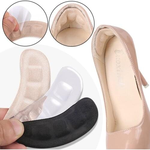 1 Pair Women Self-adhesive Gel Non-slip Summer Foot Patch Anti-wear Silicone High Heel Shoe Sticker Cushion Pad Foot Hind Care