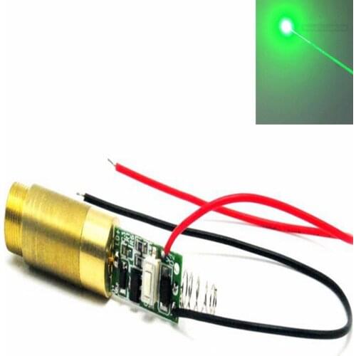 Industrial Brass 80mW 532nm Green Ray Laser Diode DOT Module w Driver Board Out