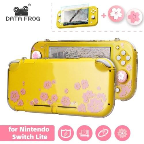 Data Frog Anti-Slip Clear Shell Cover For Nintendo Switch Lite Console Hard Protective Case For NS Switch Lite Game Accessories