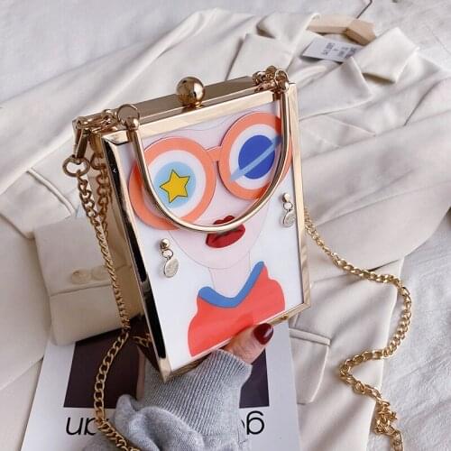 PVC Luxury Designer Handbags for Women Girls Female Shopper Wallet Fashion Creative Personality Printed Cool Girl Crossbody Bags