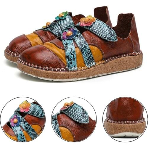 Womens Sandals Summer Shoes Bohemian Gladiator Leather Sandals Flats Summer Shoes Woman Beach Sandals For Women