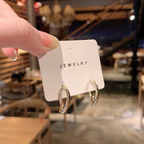 925 Silver Needle Simple and Cold Style Geometric Internet Celebrity Earrings Explosive Styles and Niche Designs Girls Jewelry