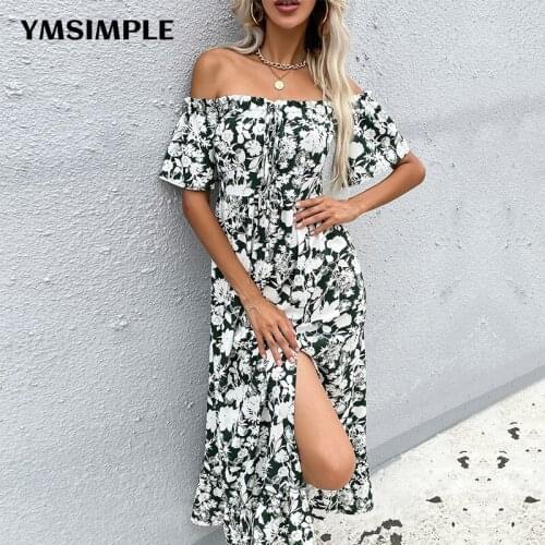 SHENMANQIXING Off-the-shoulder Summer Dresses