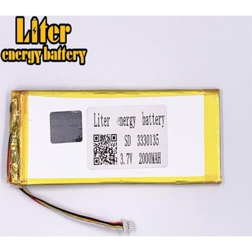Plug 1.0-4P Customized 3.7 V 3330135 3030135 2000mah li-polymer battery li polymer battery