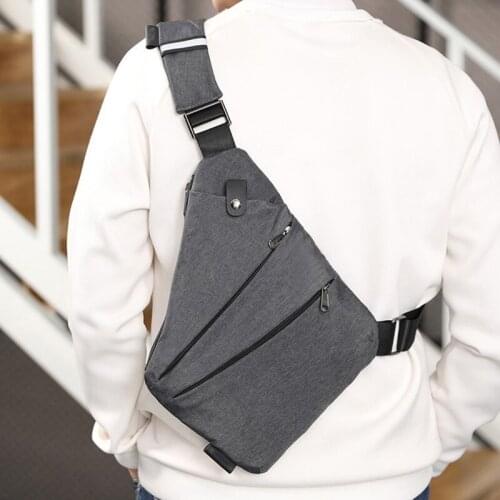 Men Sling Bag Oxford Anti Theft Crossbody Shoulder Chest Bags for Outdoor Sport Travel Hiking Best Sale-WT