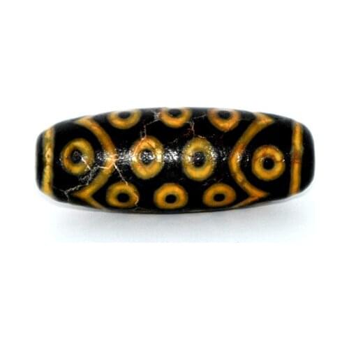 High quality Tibet agate DZI old yellow 21 eyes DZI 13*35mm agate beads men and women jewelry DIY Free Shipping