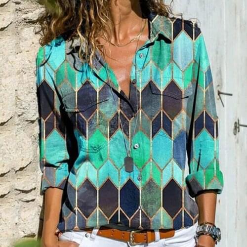 Womens Loose Printing Tshirt Long Shirt Cotton Ladies Casual Fashion Tshirt V-neck Casual Loose Tops T-shirt Poleras Mujer #G3