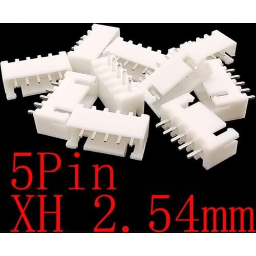 100Pcs/lot XH2.54 5 Pin 2.54mm Pitch Plastic Shell Male Plug Housing Terminal Connector for PCB Electronic Circuit etc
