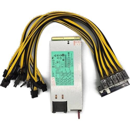 1200W Miner Power Supply DPS-1200FB A 438202-002 DL580G5 1200W PSU Ethereum Apw3 BTC Asic Bitcoin Miner Breakout Box