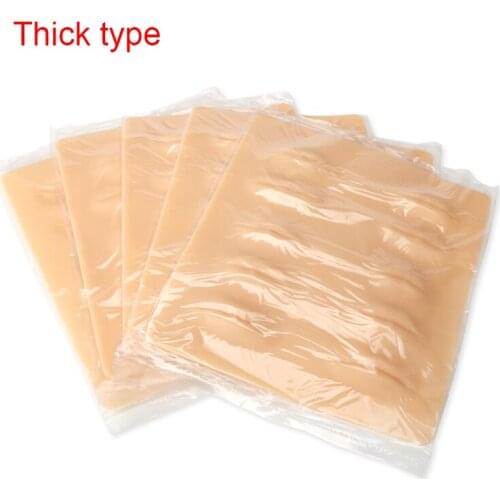 2pcs Tattoo Practice Skin Blank Silicone Permanent Makeup Lip Thicken Soft Fake Big Skin 21.5*19cm Microblading Упражнение кожи