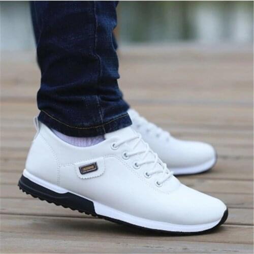 2020 Fashion Mens PU Leather Business Casual Shoes for Male Loafers Walking Footwear Tenis Feminino Outdoor Breathable Sneakers