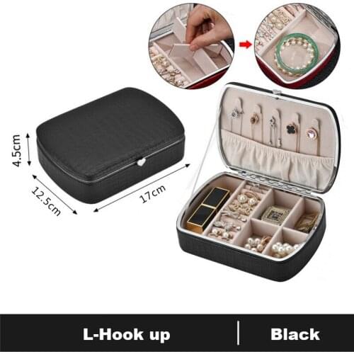 2021 The New Simplicity PU Leather Travel Jewelry Box Organizer Earrings Rings Display Storage Casket and Packaging