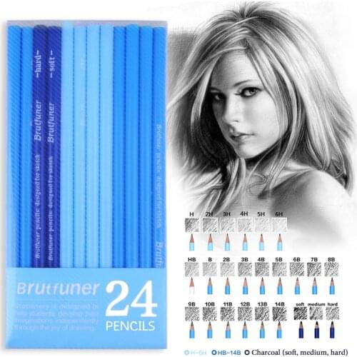 24 pcs sketch pencil set sketch pen drawing pencil set beginner student professional full set of sketch pen art supplies