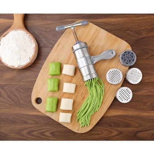 5-Head hand-operated domestic small stainless steel hand-held noodle press / noodle press