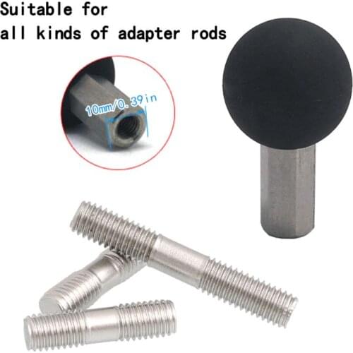 Stainlessl Motorcycle Bracket Holder Adapter To 1 Inch Rubber Ball Head Mount