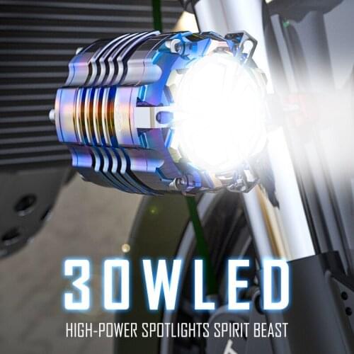 SPIRIT BEAST Motorcycle Lighting Accessories 24V 48V 60VLED Highlight Spotlights Off-road Motorcycle Auxiliary Strobe Light