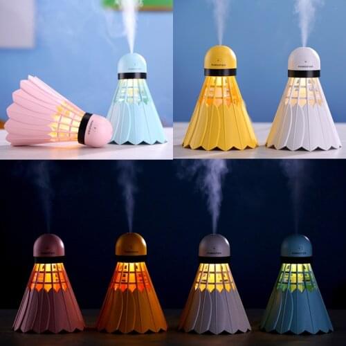 Car air freshener Badminton Humidifier Ultrasonic USB Mini Essential Oil Diffuser LED Light Office Home Air Purifier Mist Maker