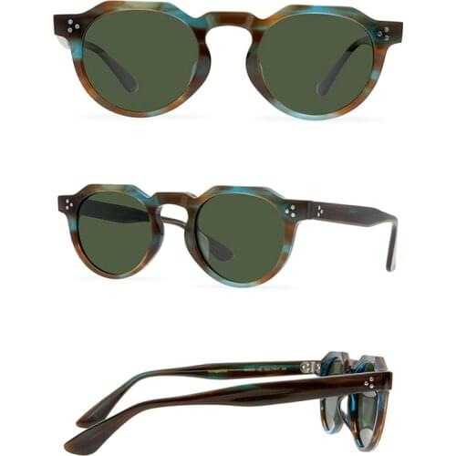 Belight Optical Japan Handmade Quality Cool Vintage Retro Women Men UV400 Protection with Case Oculos Punk Sunglasses 9532