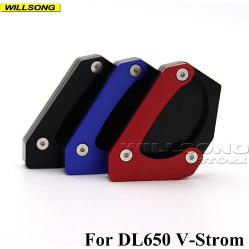 Side Kickstand Stand Extension Support Enlarger Plate Base For SUZUKI DL650 DL650XT V-Strom 2004-2021 Motorcycle Accessories