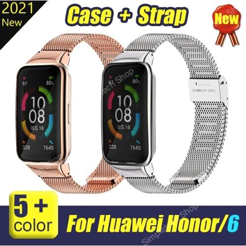 Strap For Huawei Honor Band 6 Wristband Bracelet stainless steel Watch Strap For Huawei Band 6 Wrist Strap Metal watch Band