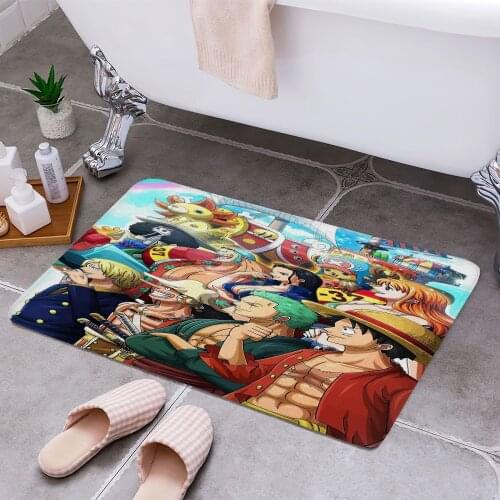 One Piece Team 3D Print Doormats Rectangle Non-Slip DoorMat Bedroom Kitchen Entrance Print Door rugs Dropshipping