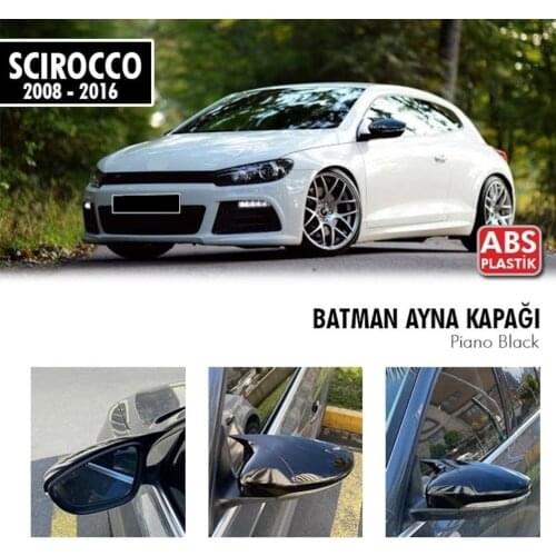 Bat Mirror Cover Piano Black For VW Scirocco Abs 2008-2016 From Quality Product Full Harmony 1 Suit 2 Piece (right-Left)
