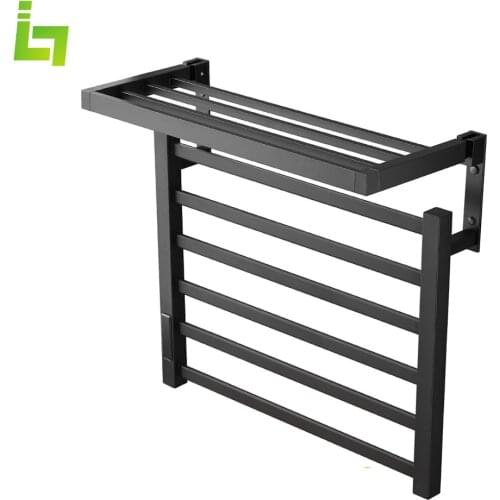 Black Electric Heating Towel Rack Can Heat Digital Display