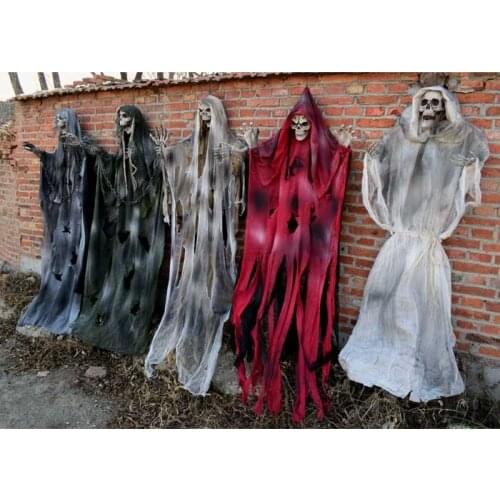 Halloween 1.8m New Ghost Head Props Room Escape Decoration Haunted House Pendant Bar Layout Scary Scary Skull Big Hanging Ghost