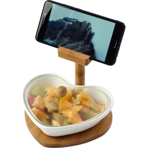 Innovative Mobile Available Ceramics Serving Bowl Decorative Porcelain Bamboo Tableware Vessel for Fruits, Salad and Vegetables