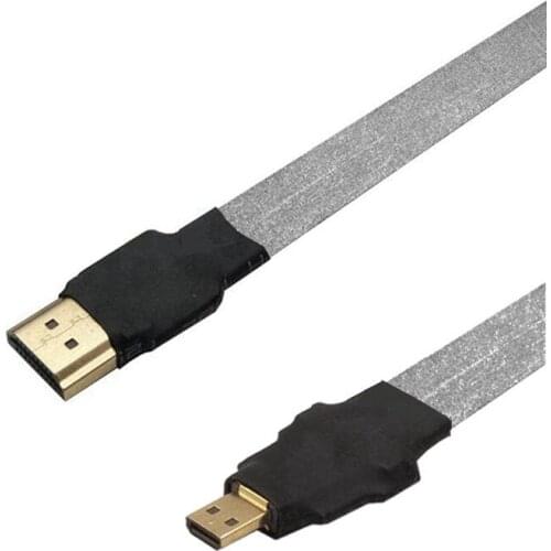 FPV Cable Micro HDMI-compatible Male to Mini /Micro HDTV FPC Flat Cable Anti-interference Multicopter Aerial Photography