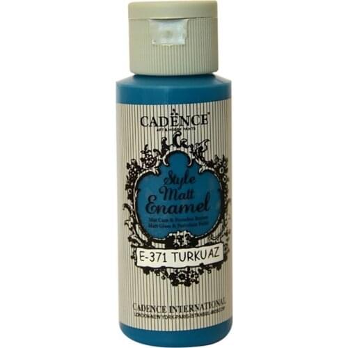 Cadence Style Mat Enamel Glass Paint 371-Turkuaz 59ml (Porcelain