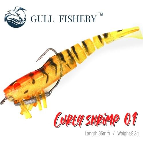 GULL FISHERY Fishing Lures Accessories Craws Shrimp Soft Lure Fishing Bait Wobblers Bass Lures Soft Silicone Fishing Spinner