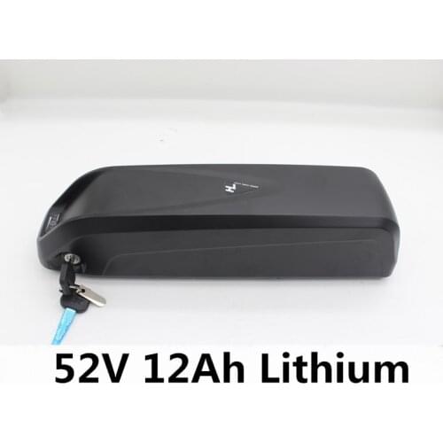 52V 12Ah lithium li ion battery pack for 750W 1000w fat bike e-bike motor electric scooter mountain bike rickshaw+2A charger