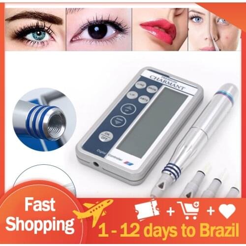 Charmant 2 Microblading Eyebrow Machine Digital Permanent Makeup Tattoo Pen For Microblading MTS Liner Shader Agulhas Easy Click