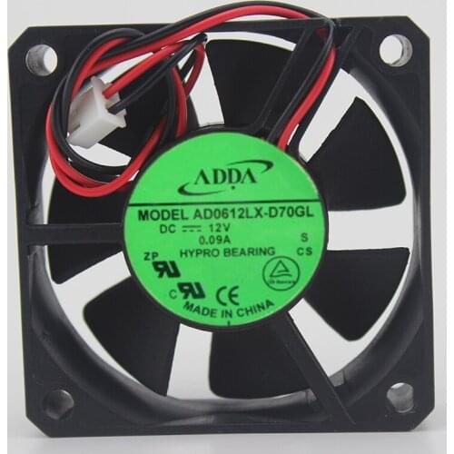 New original AD0612LX-D70GL 12V 0.09A 6015 6CM 2-wire silent cooling fan