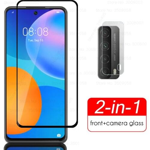Camera lens film & screen protector tempered glass for huawei hauwei p smart 2021 6.67'' phone toughened glass film guard cover
