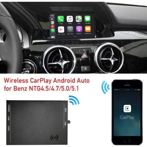WIFI wireless Apple CarPlay box add-on to GLK class X253 C253 mercede oem radio screen NTG4.5 4.7 android auto activation tool