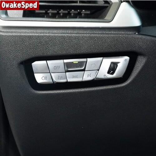 Car Styling Headlight Adjustment Buttons Sequin Decoration Cover Trim For BMW 3 Series G20 2020 Automotive Interior Accessories