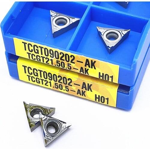 TCGT16T302/04/08 AK H01 TCGT110202/04/08 AK H01 TCGT090202/04 AK H01 Carbide Insert Cutting Tool Turning Knife Machining Aluminu