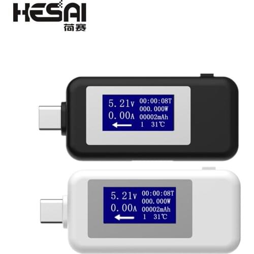 Type-c USB Tester DC 4-30V Digital Voltmeter Amperimetro Voltagecurrent Meter Ammeter Detector Power Bank Charger Indicator