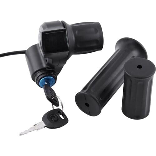 Universal 12V-99V Electric Bike Scooter Half Wrist Throttle Grip Handle LED Display Key Knock for 12V-99V Electric Bicycle