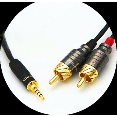 High Quality A53 HIFI TRRS Balanced 2.5mm to 2 RCA Male Audio Cable For Cayin N5 Iriver AK240 AK380 AK120II Amp Onkyo DP-X1