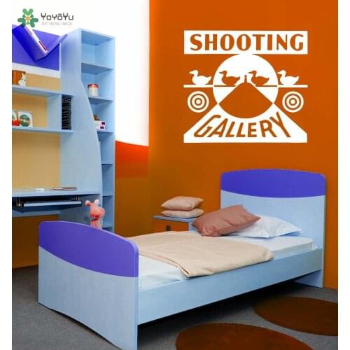 YOYOYU Wall Decal Quotes Shooting Gallery Vinyl Wall Stickers Animal Duck Pattern Interior Removable Kid Bedroom Art Mural SY836