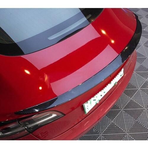 Rear Trunk Spoiler For Tesla Model 3 2017-2020 Rear Trunk Lip Carbon Fiber ABS Wing Spoiler Car Styling