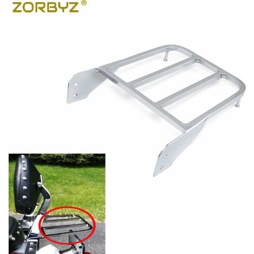 ZORBYZ Motorcycle Chrome Steel Sissy Bar Luggage Rack For Suzuki Intruder Volusia VL800 2001-2011
