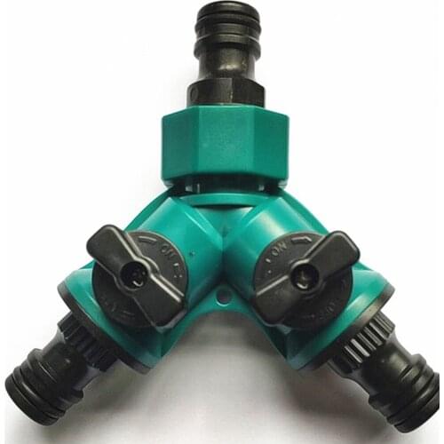2 Way Garden Water Pipe Connectors Garden Hose Adapter Splitter Y Shape Water Diverter Irrigation System Tool